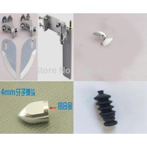 Feilun FT011 RC Boat Spare Parts upgrade metal propeller + tail rudder