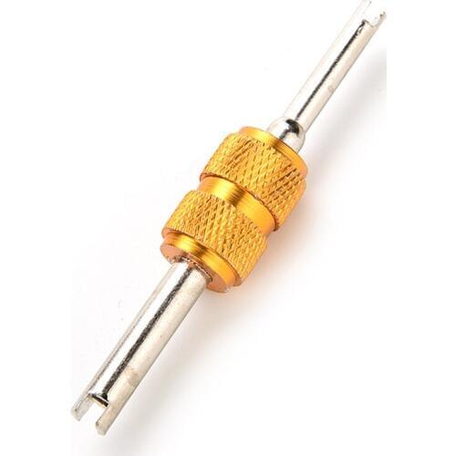 Wrench Car A/C Air Conditioning System valve core Remover Installer Repair Kit Aluminum yellow