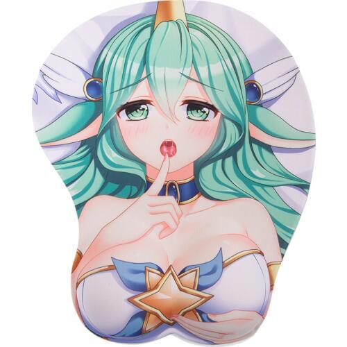 MGF LOL soraka 3D Silicone Breat Mouse Pad Anime Character Girls Cosplay League of Legends Wrist Rest Mouse mat Mousepad