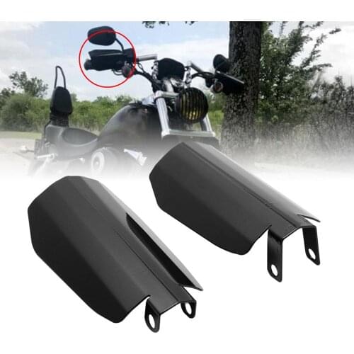 Motorcycle Black Coffin Cut Large Hand Guards Fit For Harley Touring Sportster Dyna FXRs Baggers 2007-Up