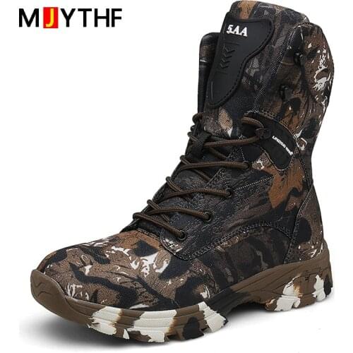 Camouflage Military Boots Men Tactical Desert Boots Autumn Winter Special Force Tactical Boots Men Water Proof Outdoor Boots New