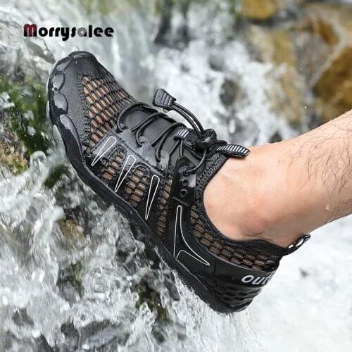 Men Water Shoes Upstream Sneakers Outdoor Hiking Fishing Aqua Beach Shoes Seaside Barefoot Sports Shoes Breathable