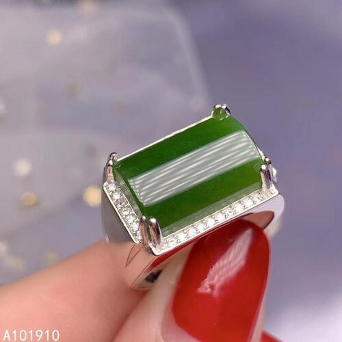KJJEAXCMY Boutique Jewelry 925 Sterling Silver Inlaid Natural Jasper Gemstone Men Male Ring Support Detection Fashion