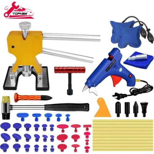 Auto Body Dent Repair Kit, Car Dent Puller with Golden Dent Puller for Auto Body Dent Removal, Minor Dent and Deep Dent Removal