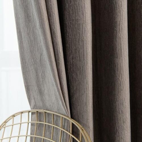 Pure Color Shading Blackout Window Curtain Fabric Shading Finished Living Room Bedroom Curtain