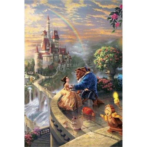 Full Diamond Painting Disney Cartoon Series Beauty Beast Needlework Children Room Decor DIY Creative Resin Crafts Nice Present