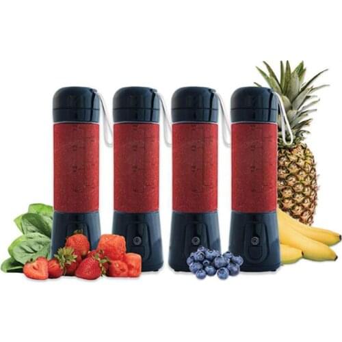 Portable Electric Blender, 6 Big Blades and Durable Quality Mixer, USB Recharging Juicer with Safety Interlock Device