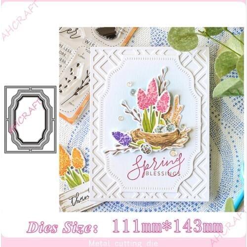 Window background frame Metal Cutting Dies for diy Scrapbooking Photo Album Decorative Embossing PaperCard Crafts Die 2020