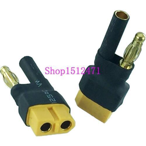 1pce HXT 4mm Bullet Banana Male to XT60 Female No Wire Adapter for Turnigy/ Gens Ace Lipo