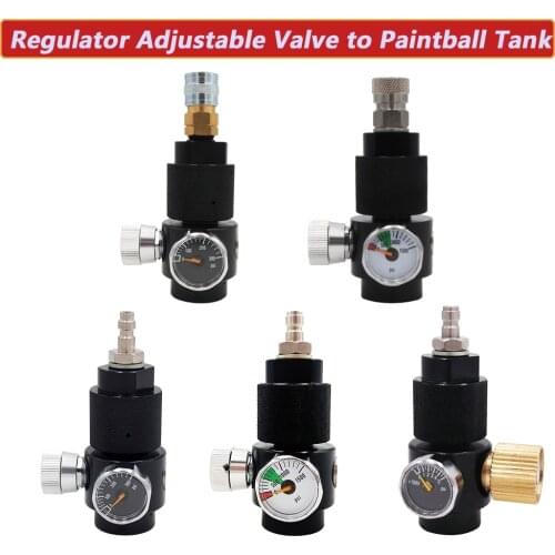 Paintball Airsoft BB GUN PCP Air Gun HPA Co2 Regulator & 8mm Quick Disconnect Adapter DIY Kit Adjustable Range 0~200/0-800psi
