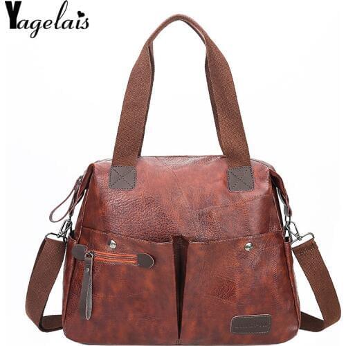 Retro PU Leather Ladies Handbags Women Messenger Bag Messenger Bag Shoulder Bag Handbags Hot Sale