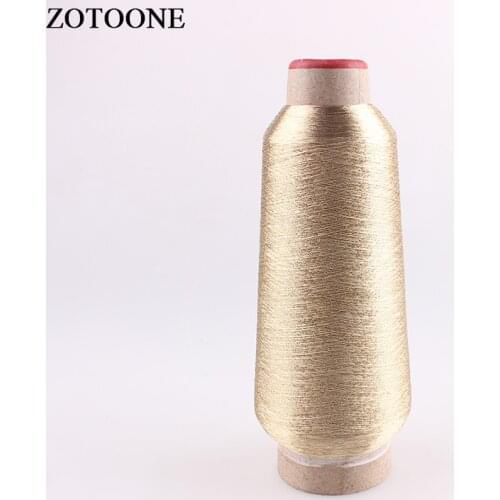 ZOTOONE 3500M/Roll Embroidery Gold Threads For Sewing Craft DMC Floss Metallic Machine DIY Sewing Fabric Accessories For Clothes