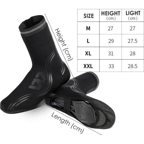 1 Pair Bike Shoe Covers Cycling Shoe Covers Cold-proof Overshoes Waterproof Windproof Shoe Protector Non-slip Cycling Boot Cover