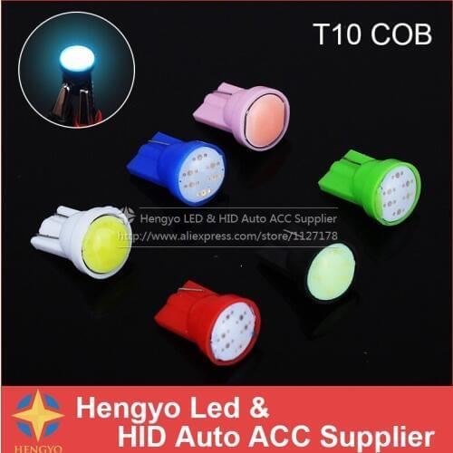 10Piece/Lot T10 Led Bulbs For Car Interior COB 2W High Power LED Car Led Bulbs Reading Light White/Blue/Ice Blue/Pink/Green