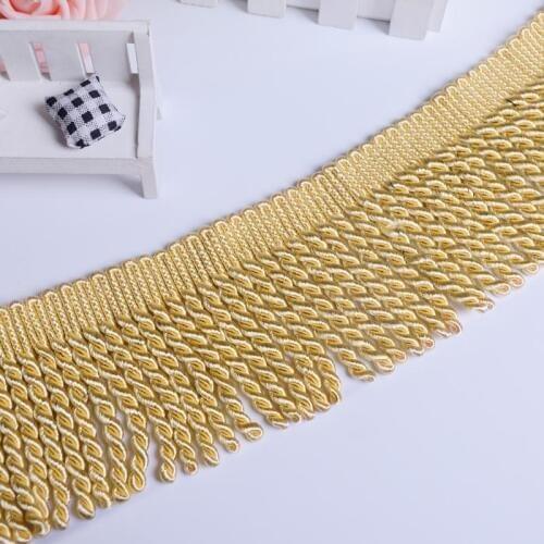 12 Yards/lot Gold Tassel Trim Decoration For Home Textile Drapery Sewing Garments Tablecloth Sofa Cover Home Cushion Decoration