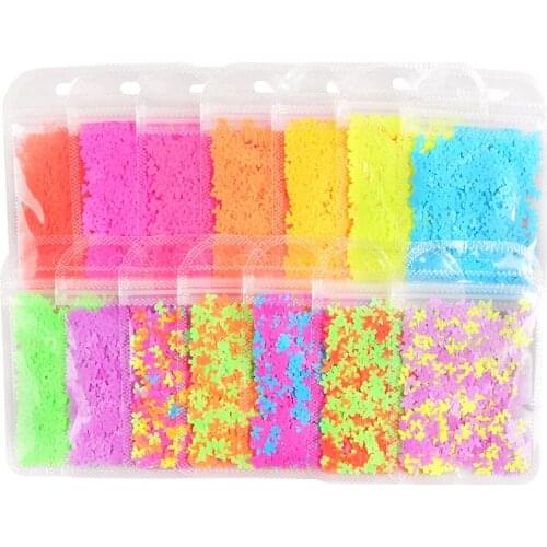 15Bag Beautiful Butterfly Nail Art Sequins Decoration Neon Color Flake Manicure Accessories For DIY Nail Art Wholesal Supplier