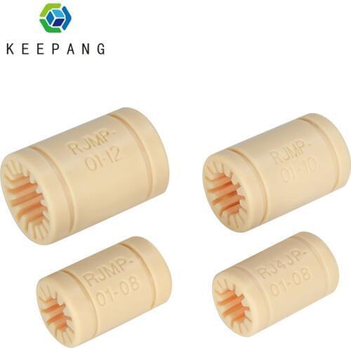 8pcs 3D Printer Plastic Bearings Solid Polymer Bearing Shaft RJMP Linear Bushing for Mendel Parts Prusa Mendel DIY CNC Motion