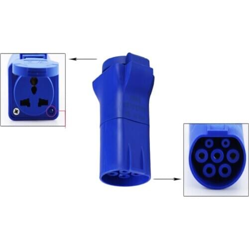 RV Power Cord Adapter Male To Female Camper Detachable 220V Blue 7 Prong