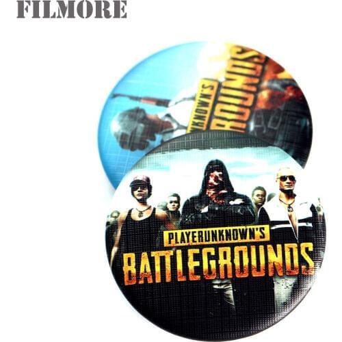 Playerunknowns Battlegrounds Brooches Hot Game PUBG Badge Logo Brooch Simple Round Dress Costume Souvenirs Clothing Jewelry