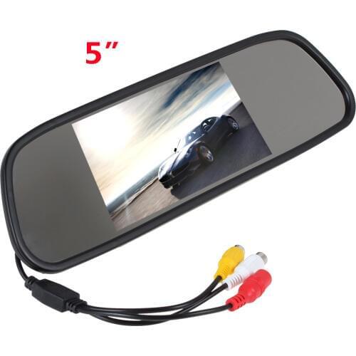 5" inch Color rearview mirror TFT LCD Color video DVD player car audio auto for Car Reverse camera
