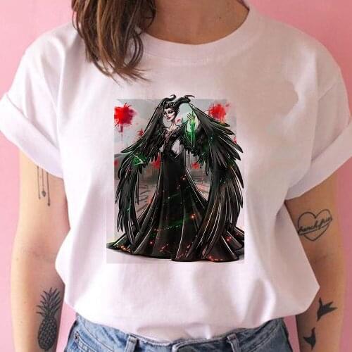 Sleeping Beauty Fairy Tale Villain Maleficent Graphic Tee Punk Style Cool Grunge Style T Shirt Tee Harajuku Women T-shirt