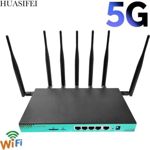 HUASIFEI Unlock 5g Wifi Router With Sim Card Slot CPE For EM7455 EM12-G EM160 CAT6 CAT12 LET 5G modem Gigabit Router Wifi 5 ghz