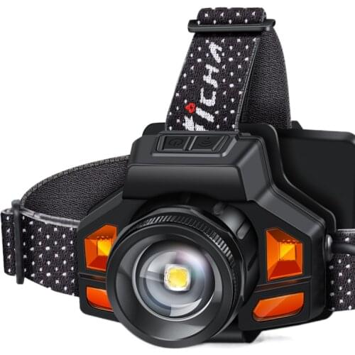 Night fishing Intelligent Zoom waved induction floodlight glare large long battery life of portable headset surgery Automotive s