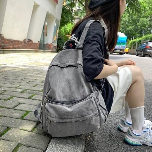 Quality Canvas Women Backpack New Youth Korean Style Shoulder Bag Laptop Backpack Schoolbags for Teenager Girls Boys Travel