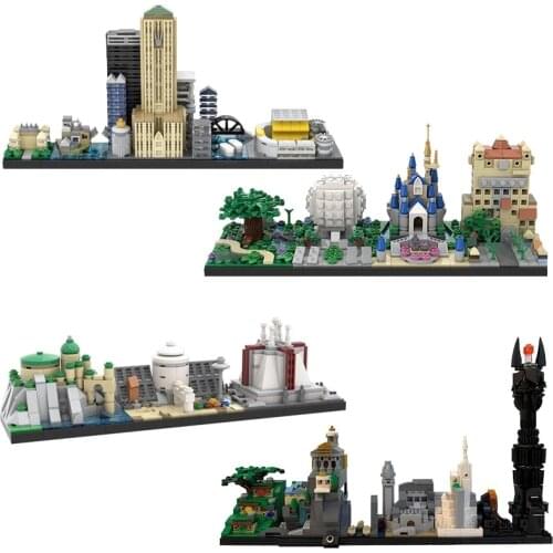 City Buildings Magic Castle Back To The Future Fairy Tale House Movie Skyline Architecture Building Blocks City Toys