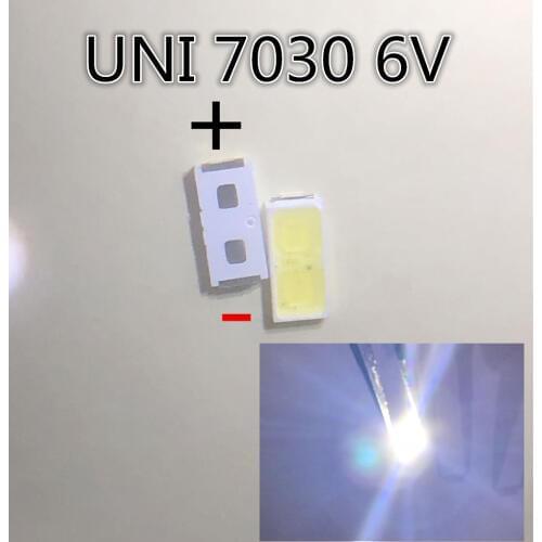 50PCS Maintenance of UNI LED LCD TV backlight lamp with light emitting diode 6V tube 7030 SMD beads UNI