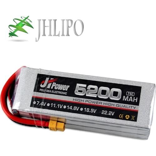 JH Lipo Battery 5200mAh 75C/225C 2S 7.4V 3S 11.1V 4S 14.8V 5S 18.5V 6S 22.2V High Rate Lithium Polymer Batteries for RC Boat Car