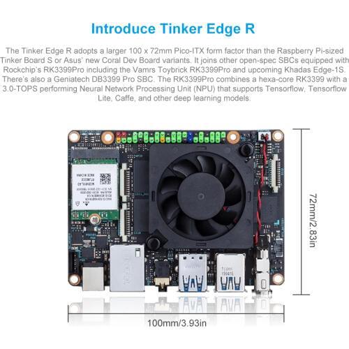 ASUS Tinker Edge R Development Board Rockchip RK3399PRO Artificial Intelligence Android 8.1 Demo Board