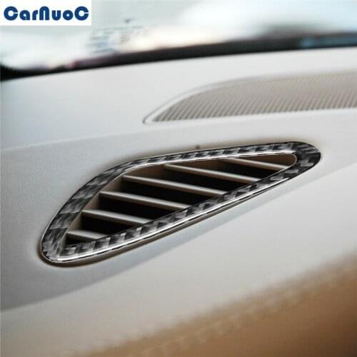 For Porsche Cayenne Sport SUV 2003-2010 With Navigation System Car Left Right Air Outlets Panel Trim Decal Carbon Fiber Sticker
