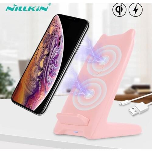 NILLKIN Fast Wireless Charging For Samsung s8 s9 10w Qi Wireless Phone Chargers For iPhone xr 8 Pink Charger For Huawei Xiaomi