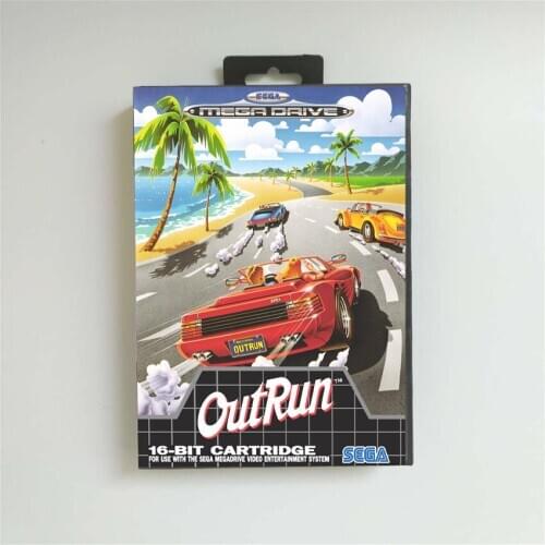 OutRun Out Run - EUR Cover With Retail Box 16 Bit MD Game Card for Megadrive Genesis Video Game Console