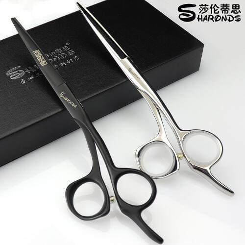 Black Silver High Hardness Japan 440c Steel 5.5/6/6.5 Inch Cutting Scissors Professional Hairdresser Scissors Hair Scissors