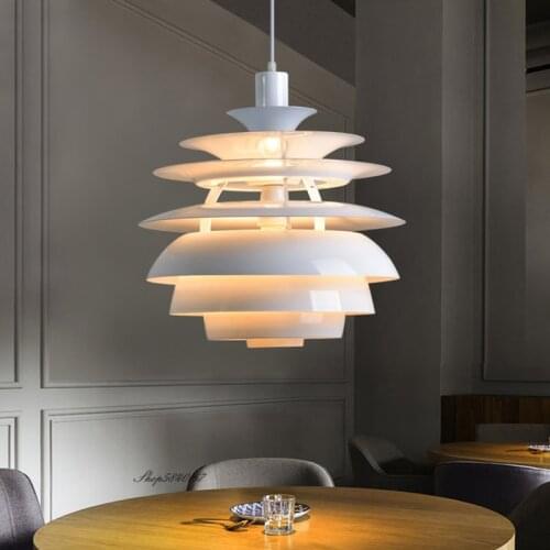 Modern Creative Pendant Lights Aluminum White Hanglamp Dining Room Lights Lighting Living Room Decoration Nordic Pendant Lamp