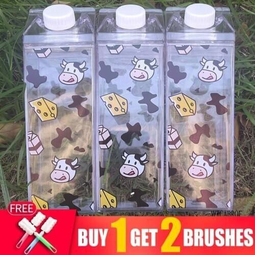 1000ml 500ml Sport Square Drinking Water Bottle Eco Friendly Portable Tour Pc Gourde Sport Unique Items Drink Milk Bottles Cup