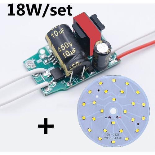 LED Chip Bulb Lamp 3W 5W 7W 9W 12W 15W 18W SMD2835 Beads Kit LED diode Round Light Source on board For Lampada LED Spotlight DIY