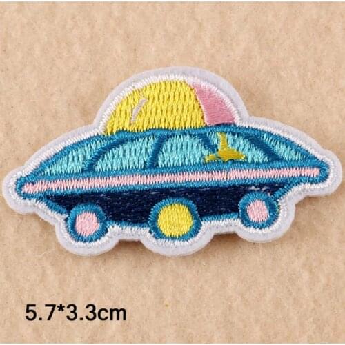 UFO Iron On Patch Embroidered Embroidery Clothes Patch For Clothing Clothes Stickers Garment Apparel Accessories