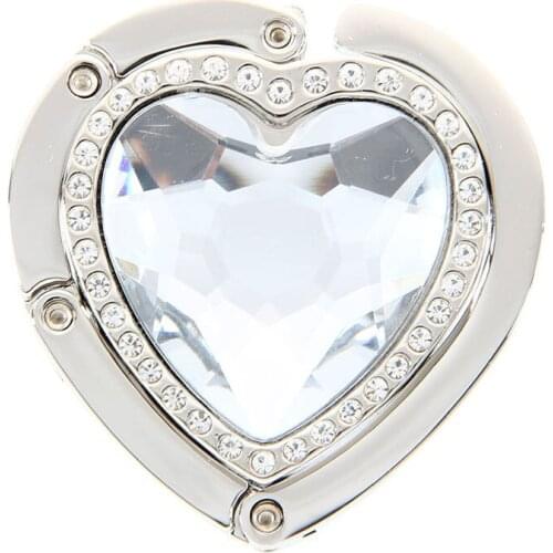 Heart-Shape Foldable Purse Handbag Hanger Hook Holder