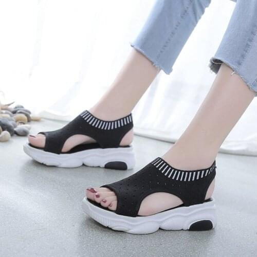 Weweya Retro Women Sandals Female Cheap Summer Wedge Sandals Ladies Slip-on Flat Women Sandalias Platform Footwear Summer