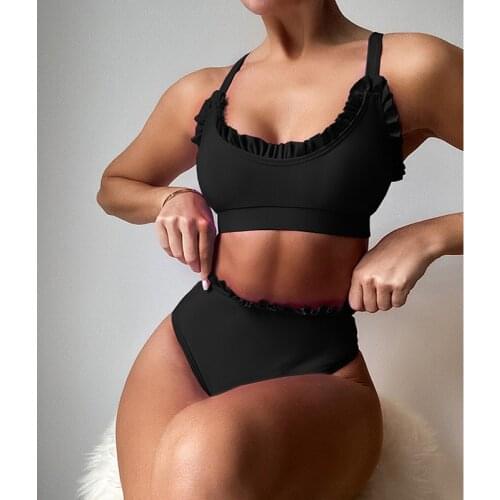 Bikinis Mujer Sexy Swimwear Women Swimsuit 2021 Bathing Suit Biquini Cintura Alta Maillot De Bain Femme Monokini Tankini