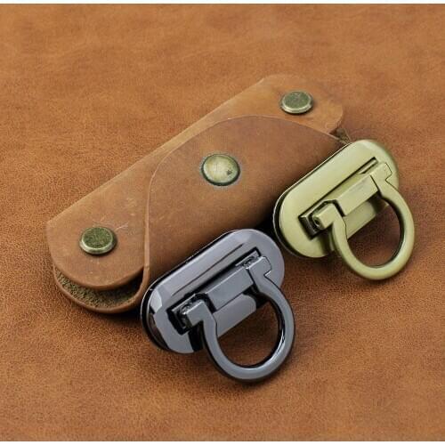 10Pcs Dual Size New Metal Clasp Turn Lock Twist Lock for DIY Handbag Craft Bag Purse Hardware Fold Stuck Accessories