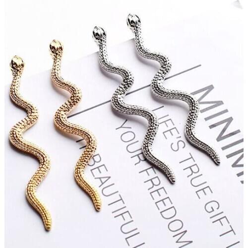 100 pair / lot wholesale fashion jewelry accessories new design metal aesthetic snake earrings