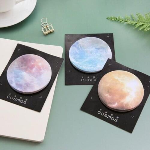 24packs/lot Cute Universe Planet Observation Sticky Notes Bookmarks Stickers Memo Pad Self-Adhesive scrapbooking wholesale