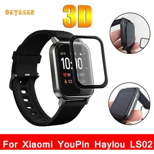 3D Curved Protective Film For Xiaomi YouPin Haylou LS02 Smart Watch Protection Smartwatch Full Cover Screen Protector(Not Glass)