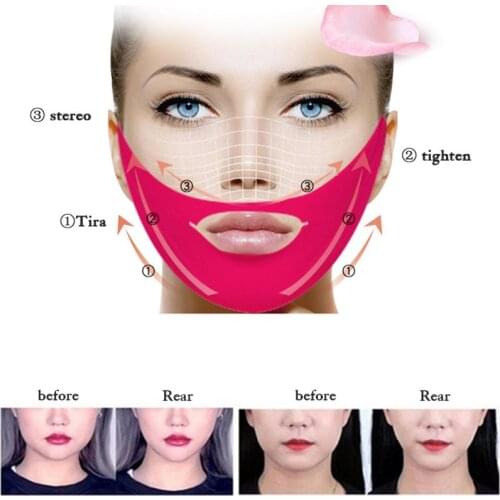 5PCS V Shape Lifting Facial Mask Slimming Lifting Ear Mask Remover Wrinkle Double Chin Reduce Lift Bandage Skin Care TSLM1