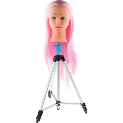 Aluminum Cosmetology Hairdressing Mannequin Manikin Training Practice Head Holder Tripod Stand for Styrofoam Canvas Block Head