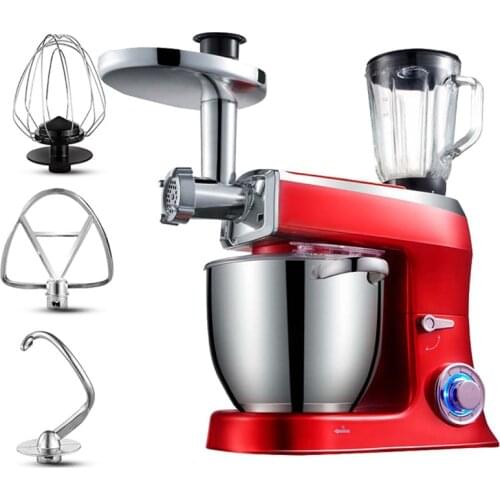 Dough Maker 7.5L 1500W Juicer Electric Meat Grinder Stainless Steel Bowl 6-Speed Kitchen Stand Mixer Cream Egg Kneading Blender